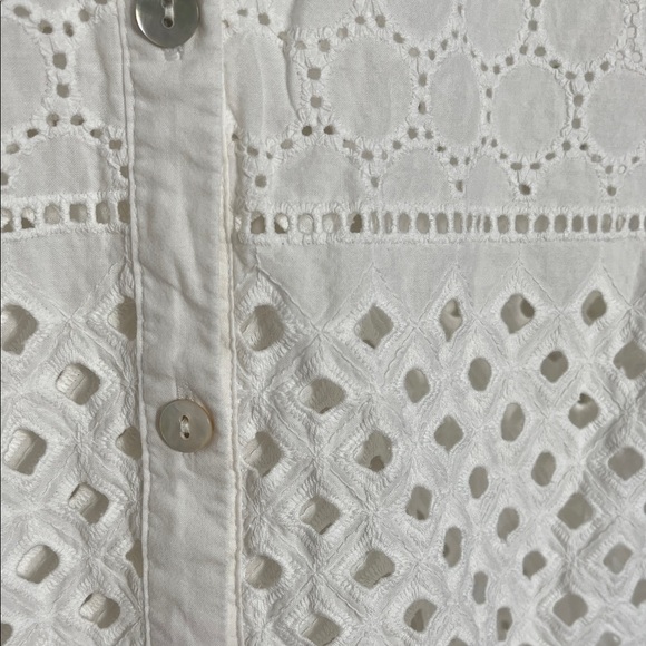 Chico's White Sleeveless Eyelet Top - Picture 6 of 7